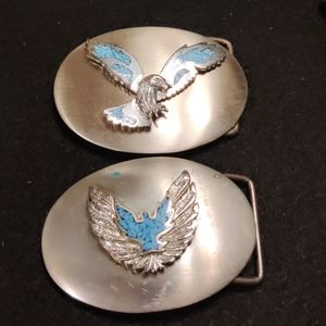 2 Turquoise belt buckles